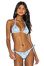 view 1 of 4 HAUT DE MAILLOT DE BAIN GIA in Cyan Texture Tie Dye