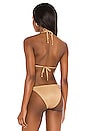 view 3 of 5 Gia Triangle Bikini Top in Golden Glow
