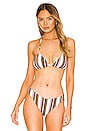 view 1 of 4 Gia Triangle Bikini Top in St Barth Stripe