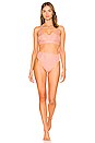 view 4 of 4 Sienna High Waist Bikini Bottom in Pink Sands Shimmer