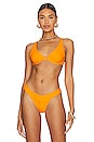 view 1 of 4 Rossi Halter Underwire Bikini Top in Tangerine SuperRib