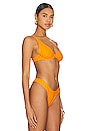 view 2 of 4 Rossi Halter Underwire Bikini Top in Tangerine SuperRib