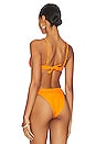 view 3 of 4 Rossi Halter Underwire Bikini Top in Tangerine SuperRib