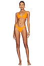 view 4 of 4 Emmi Bikini Bottom in Tangerine SuperRib