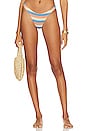 view 1 of 5 California High Leg Bikini Bottom in Summer Metallic Stripe