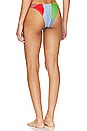 view 3 of 4 California High Leg Bikini Bottom in Abstract Colorblock EcoRib BT