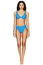 view 4 of 4 Emmi High Waist Bikini Bottom in Dream Blue SuperRib