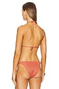 view 3 of 5 Gia Triangle Bikini Top in Terracotta