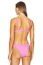 view 3 of 4 Luxe Link Triangle Bikini Top in Bubblegum