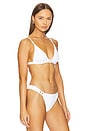 view 2 of 4 Luxe Link Triangle Bikini Top in White