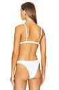 view 3 of 4 Luxe Link Triangle Bikini Top in White