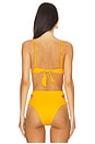 view 3 of 5 Lyra Triangle Bikini Top in Sunflower