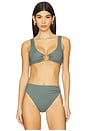 view 1 of 4 Skylar Bikini Top in Sea Green Eco Rib in Sea Green Ecorib