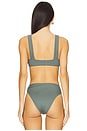 view 3 of 4 Skylar Bikini Top in Sea Green Eco Rib in Sea Green Ecorib