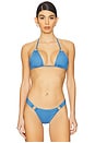 view 1 of 4 Cosmo Bikini Top in Chambray