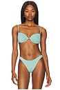 view 2 of 5 Mabel Bikini Top in Aqua Metallic