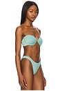 view 3 of 5 Mabel Bikini Top in Aqua Metallic