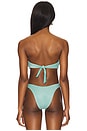 view 4 of 5 Mabel Bikini Top in Aqua Metallic