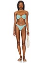view 5 of 5 Mabel Bikini Top in Aqua Metallic