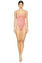 view 1 of 4 Mabel Underwire Bandeau One Piece in Pink Metallic