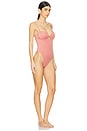 view 3 of 4 Mabel Underwire Bandeau One Piece in Pink Metallic