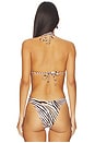 view 3 of 4 Gia Triangle Bikini Top in Shell Stripe
