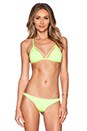 view 1 of 3 Kylie Triangle Bikini Top in Limelight Ecolux