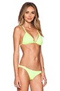 view 2 of 3 Kylie Triangle Bikini Top in Limelight Ecolux
