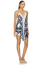 view 2 of 3 Handkerchief Mini Dress in Navy Lotus Scarf