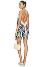 view 3 of 3 Handkerchief Mini Dress in Navy Lotus Scarf