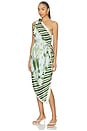 view 3 of 4 ROBE DRESS in Ivory And Emerald Floral Scarf