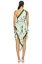 view 4 of 4 ROBE DRESS in Ivory And Emerald Floral Scarf