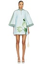 view 1 of 3 ROBE ANJ in Ice Blue And Emerald Lotus And Toda