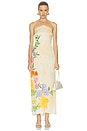 view 1 of 3 VESTIDO DRESS in Ivory Multi Floral And Linear Panel