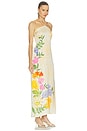 view 2 of 3 VESTIDO DRESS in Ivory Multi Floral And Linear Panel