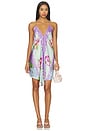 view 1 of 4 Handkerchief Mini Dress in Lilac & Mint
