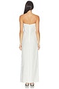 view 3 of 3 ROBE DE SOIRÉE GOWN in Ivory & Blue Floral Linear Panel