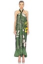 view 1 of 4 Halter Maxi Dress in Emerald Multi Wisteria