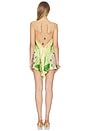 view 3 of 3 Handkerchief Mini Dress in Blush & Sage Green Magnolia