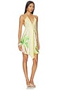 view 2 of 3 Handkerchief Mini Dress in Blush And Sage Green Checkered Scarf
