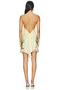 view 3 of 3 Handkerchief Mini Dress in Blush And Sage Green Checkered Scarf