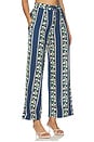 view 2 of 6 PANTALON PANT in Navy Blue Multi Floral Border Print