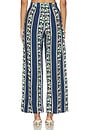 view 4 of 6 PANTALON PANT in Navy Blue Multi Floral Border Print