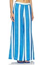view 2 of 6 Linen Lounge Pants in Ivory & Blue Stripe