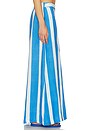 view 3 of 6 Linen Lounge Pants in Ivory & Blue Stripe