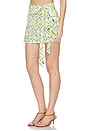 view 3 of 6 Wrap Mini Skirt in Ivory Multi Motif Checks