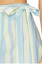 view 6 of 6 Wrap Mini Skirt in Ice Blue Floral & Stripes