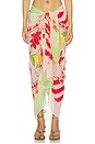 view 1 of 6 Silk Cotton Pareo in Blush And Sage Green Jacobina And Floral Scarf