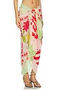 view 2 of 6 Silk Cotton Pareo in Blush And Sage Green Jacobina And Floral Scarf