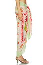 view 3 of 6 Silk Cotton Pareo in Blush And Sage Green Jacobina And Floral Scarf